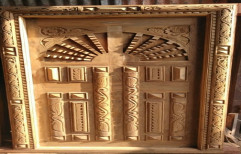 Teak Wood Door With Frame, Size: Designing