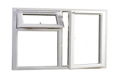 Tilt,Hinged and Fixed White UPVC Combination Window, Glass Thickness: 7 Mm