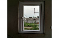 White Modern UPVC Hinged Window, Glass Thickness: 5 Mm