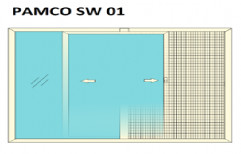 White Residential UPVC Single Track Mono Rail Sliding Window, Glass Thickness: 5 Mm Plain