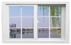 White UPVC Grill Sliding Windows for Residential & Commercial