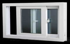 White UPVC Sliding Window, Thickness Of Glass: 5 to 40mm