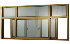 VECTRA WINDOWS Wooden Finish Aluminium Window, For Home,Office etc