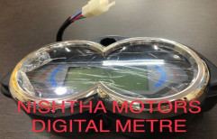 Black Nishtha Motors E Rickshaw Digital Meter