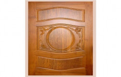 Brown Exterior Carved Wooden Door