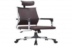 Brown Leather Office Revolving Executive Chair