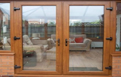 Brown Wood French Patio Doors, For Home,Office