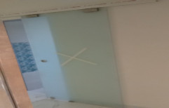 Dorma Pristine White Patch Fittings Single Palla Glass Sliding Door, For Home, Interior
