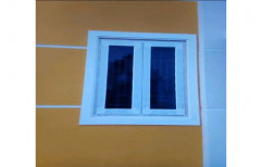 Folding White UPVC Glass Window, for Residential