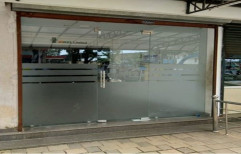 Frosted Glass Swing Office Entrance Glass Door