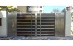 Hinged Black Stainless Steel Gate, For Home