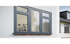 Hinged Brown UPVC Glass Window, Glass Thickness: 6-8 Mm