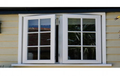 Hinged White UPVC French Window, Glass Thickness: 5-12mm