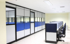 Ivory And White Glass Office Cubical Partition and Aluminium partition