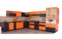 Kube Wooden L Shape Modular Kitchen, Warranty: 1-5 Years