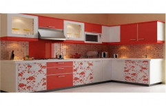 PVC Residential L Shaped Modular Kitchen, Warranty: 5-10 Years