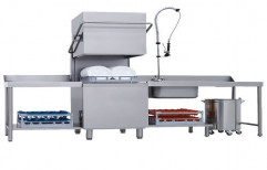 Silver SS Commercial Hood Type Dishwasher, Capacity: 1050 Plate Per Hour