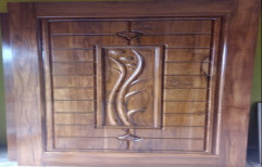 Teakwood Carving Panel Hinged Door for Home