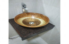 Wall Mounted Round Ceramic Wash Basin, For Home, Packaging Type: Carton