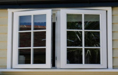 White Modern UPVC Glass French Window, Size/Dimension: 3x3 Feet, Glass Thickness: 5 Mm