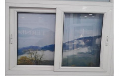 White UPVC Sliding Window, Glass Thickness: 4 Mm