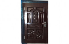 Wood Polished Stylish Galvanized Steel Door for Residential