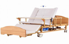 Wooden / Brown Arora Enterprises Commode Electric/Manual Homecare Hospital Bed, Size: 2000 X 1100 X 460 Mm, MS