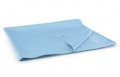 Blue Microfiber Glass Cloth, Size: 14 X 14 Inch