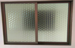 Brown Residential Aluminium sliding window, Glass Thickness: 4mm