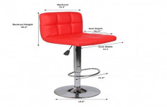 Elite SS Red Color Bar Chair