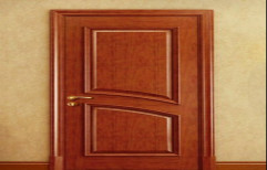 Finished Brown 2 Panel Wooden Door, For Home,Hotel etc., Rectangular