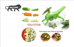 Green,Pink Plastic Vegetable Cutter With Peeler - 2_IN_1_VEGETABLE_CUTTER, For Cutting