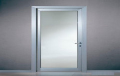 Hinged Plain Aluminium Glass Door, Thickness: 5 Mm