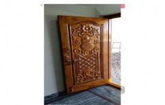 Interior Finished Wooden Decorative Door, For Home, Brown