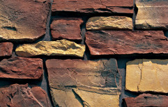 Maroon & Rust Gee Tiles Exterior Stone Wall Cladding, Thickness: 20-25 mm