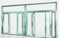 Modern Powder Coated Aluminium Green Window, for Home