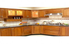 Modular Kitchen & Wardrobe Parallel Shape Wooden modular kitchen, Warranty: 10-15 Years, Kitchen Cabinets