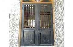 Paint Coated Mild Steel Door, Thickness: 5 Cm