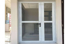Plain Hinged Aluminium Glass Door, For Office