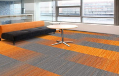 Polyester Office Floor Carpet Tile, For Flooring, Thickness: 10 - 12 mm