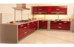 PVC L Shape Modular Kitchen, Warranty: 1-5 Years, Kitchen Cabinets