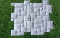 Stone White 3D Elevation Tiles, For Home, Thickness: 12 mm