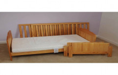 Teak Wood Modern Wooden Single Cot Bed, Size: 75X36 Inch