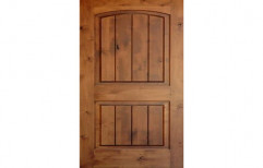 Unpolished Brown Pine Wood Door
