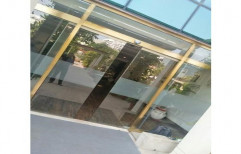 Brass Frame Sliding Glass Door, for Home