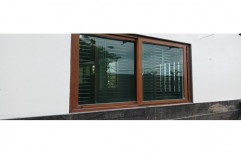 Brown (Frame Color) UPVC Glass Sliding Window, Glass Thickness: 4-6 Mm