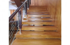 Brown Wood Panel Staircase