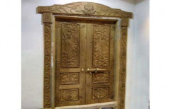 Exterior Hinged Teak Wood Carved Main Door, Size: 7-8 Feet, Thickness: 1-2 Inch