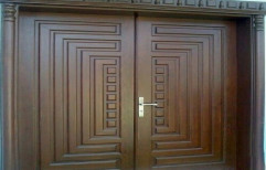 Exterior Polished Teak Wood Doors