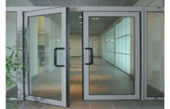 Hinged Plain Modular Aluminum Glass Door, For Office